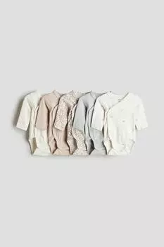 Упаковка из 5 обтягивающих боди H&M, мультиколор