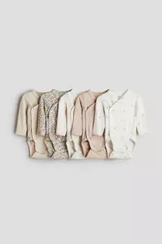 Упаковка из 5 обтягивающих боди H&M, мультиколор