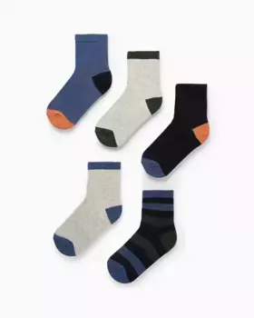 Упаковка из 5 пар коротких носков для мальчиков Zippy, многоцветный