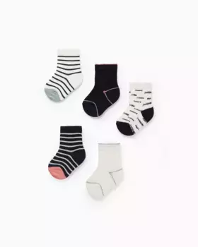 Упаковка из 5 пар простых/полосатых/узорчатых носков для мальчиков Zippy, многоцветный