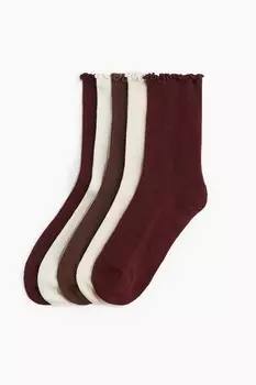 Упаковка из 5 пар ребристых носков H&M, мультиколор