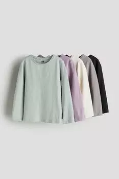Упаковка из 5 трикотажных рубашек H&M, зеленый