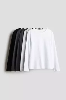Упаковка из 5 трикотажных рубашек H&M, серый