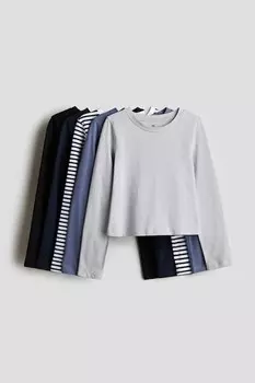 Упаковка из 5 трикотажных рубашек H&M, синий