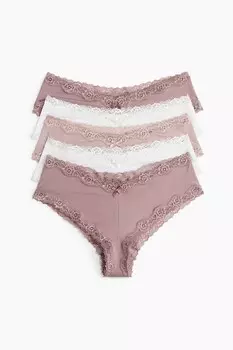 Упаковка из 5 трусиков-хипстеров из микрофибры H&M, мультиколор