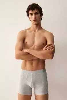 Упаковка из 5 трусов-боксеров средней длины с лайкрой H&M, серый