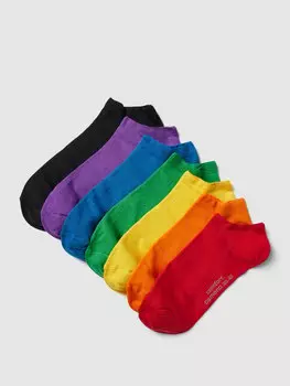 Упаковка из 7 пар носков-кроссовок с ребристыми манжетами camano, розовый