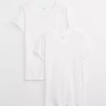 Упаковка из двух футболок из хлопка и модала Gap, белый