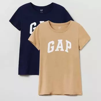 Упаковка из двух футболок из хлопка с логотипом Gap, синий
