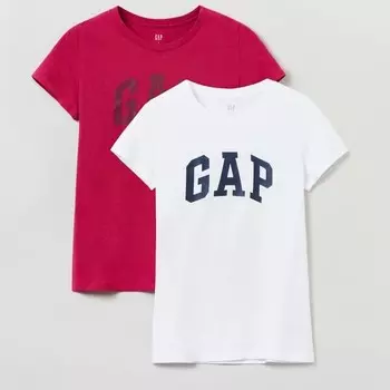 Упаковка из двух футболок из хлопка с логотипом Gap, белый