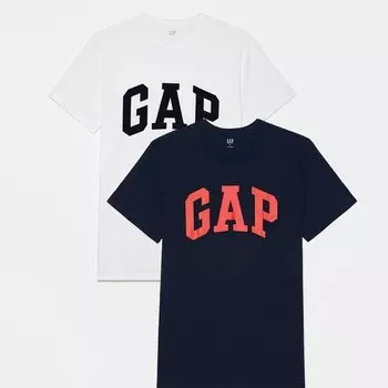 Упаковка из двух футболок из хлопка с логотипом Gap, синий