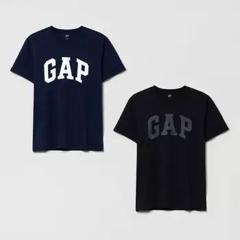 Упаковка из двух футболок с логотипом Gap, черный