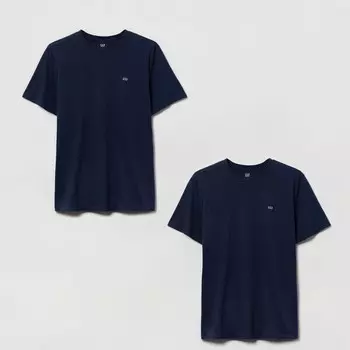 Упаковка из двух футболок с микрологотипом Gap, синий