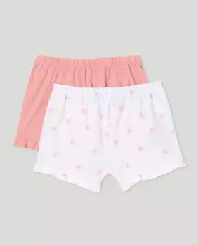 Упаковка из двух леггинсов с короткими рукавами для девочек Cotton Juice, розовый