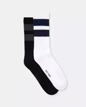 Упаковка из двух мужских длинных спортивных носков, произведенных в Испании Easy Wear, белый