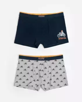 Упаковка из двух мужских трикотажных трусов-боксеров разных цветов Lois, мультиколор