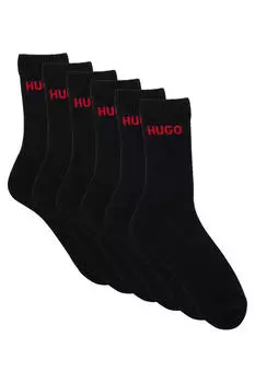 Упаковка из шести пар коротких носков. HUGO, черный
