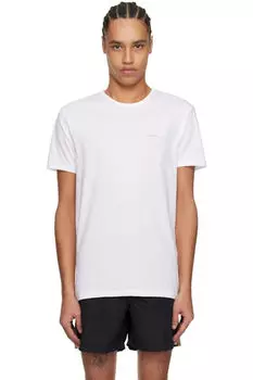 Упаковка из трех белых футболок для отдыха с логотипом из органического хлопка Paul Smith