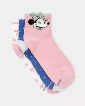 Упаковка из трех девичьих носков Cotton Juice, многоцветный