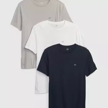 Упаковка из трех футболок с логотипом Gap, белый