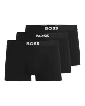 Упаковка из трех хлопковых трусов-боксеров Boss, черный
