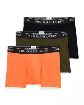 Упаковка из трех мужских хлопковых трусов-боксеров разных цветов Polo Ralph Lauren, мультиколор