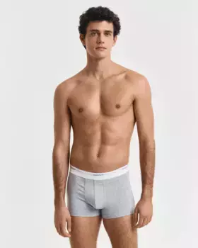 Упаковка из трех мужских коротких боксеров с поясом Gant, серый