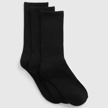 Упаковка из трех пар коротких эластичных носков Gap, черный