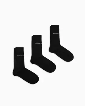 Упаковка из трех пар мужских носков Armani, черный