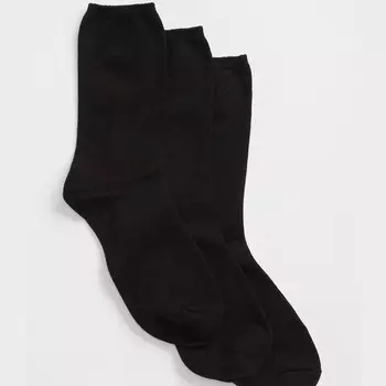 Упаковка из трех пар носков средней длины. Gap, черный