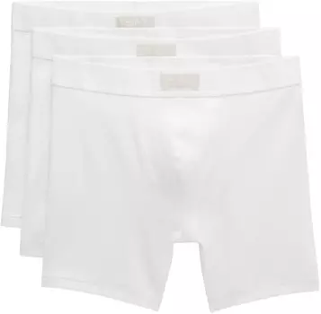 Упаковка из трех пар трусов-боксеров KIM из белого хлопка 5 шт SKIMS, Chalk