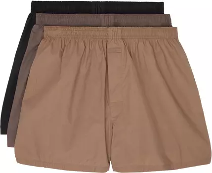 Упаковка из трех разноцветных хлопковых поплиновых трусов-боксеров SKIMS