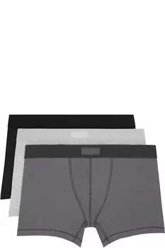 Упаковка из трех разноцветных хлопковых трусов-боксеров SKIMS длиной 3 дюйма