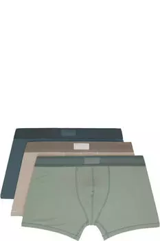 Упаковка из трех разноцветных хлопковых трусов-боксеров SKIMS длиной 3 дюйма