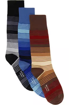 Упаковка из трех разноцветных носков Isodore Paul Smith