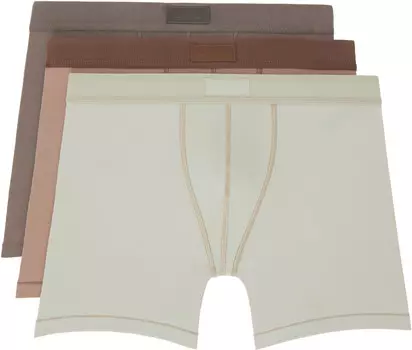 Упаковка из трех разноцветных трусов-боксеров KIM Cotton 5 SKIMS