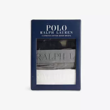 Упаковка Polo Ralph Lauren из трех трусов-боксеров из стрейч-хлопка, мультиколор