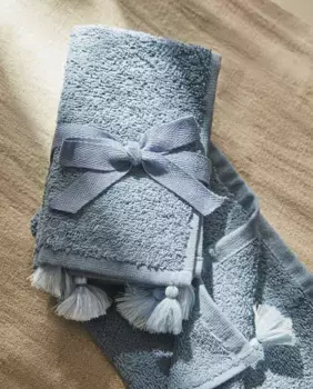 Упаковка полотенец для рук с кисточками (3 шт.) Zara Home, синий