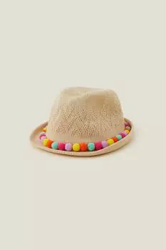 Упаковка-трилби с помпонами для девочек Angels by Accessorize, мультиколор