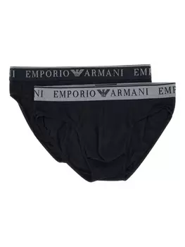 Упаковка трусов с логотипом на поясе Emporio Armani, черный