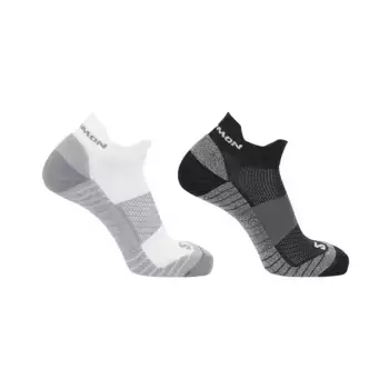 Упаковка в упаковке 2 пары носков для бега унисекс Aero Ankle Salomon, чёрный