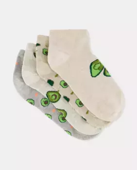 Упаковка в упаковке 4 женских носка с авокадо Easy Wear, коричневый