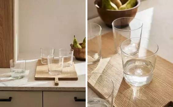 Упаковка высоких стеклянных стаканов (4 шт.) Zara Home, прозрачный