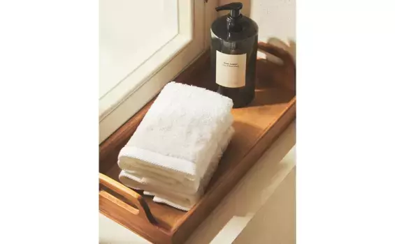 Упаковка высококачественных хлопковых полотенец для рук (3 шт.) Zara Home, белый