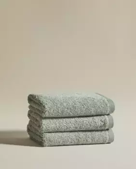 Упаковка высококачественных хлопковых полотенец для рук (3 шт.) Zara Home, слоновая кость