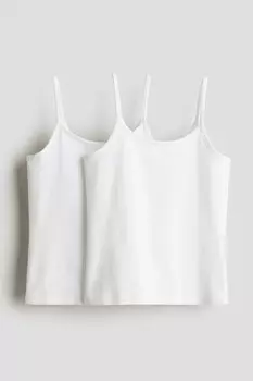 Упаковки хлопковых топов H&M, белый