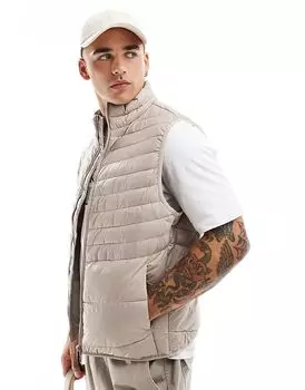Упаковываемый утепленный жилет в оттенке «белый» Jack & Jones