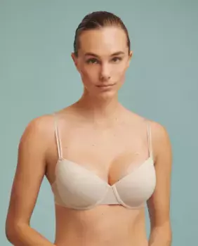 Уплотненный бюстгальтер на косточках Naturana, бежевый