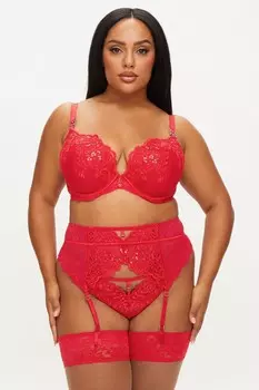 Уплотненный бюстгальтер The Icon с полной грудью dd+ и глубоким вырезом Ann Summers, красный