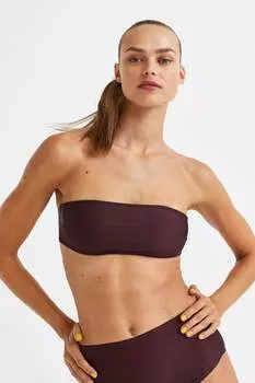 Уплотненный лиф бикини-бандо H&M, красный